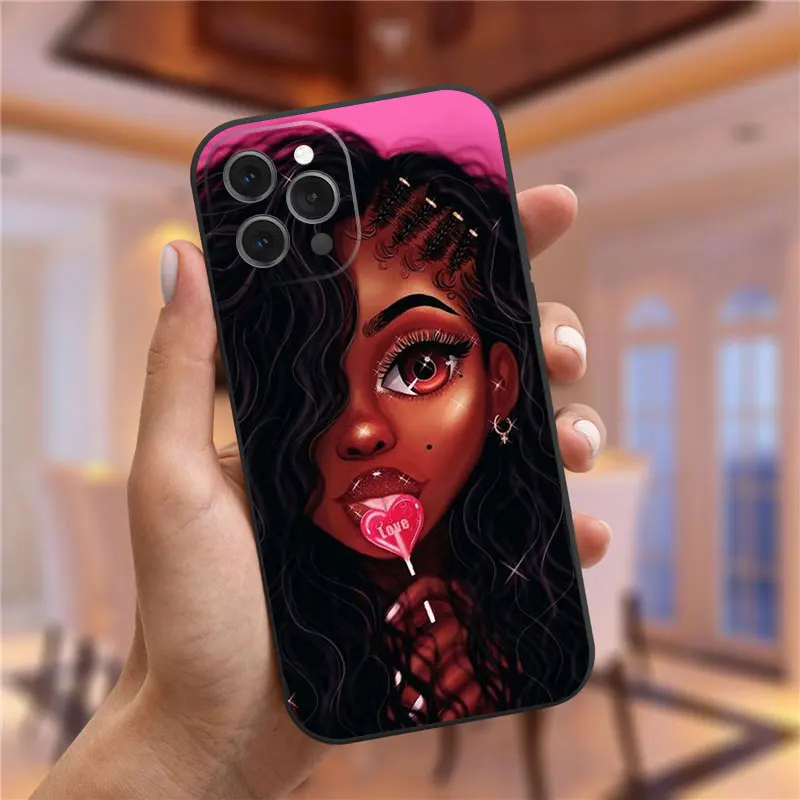 Fashion Girls Phone Case for iPhone 15 14 13 12 11 Pro Max Case Coque for iPhone XR X XS Mini SE 7 8 Plus Cover Shockproof Funda