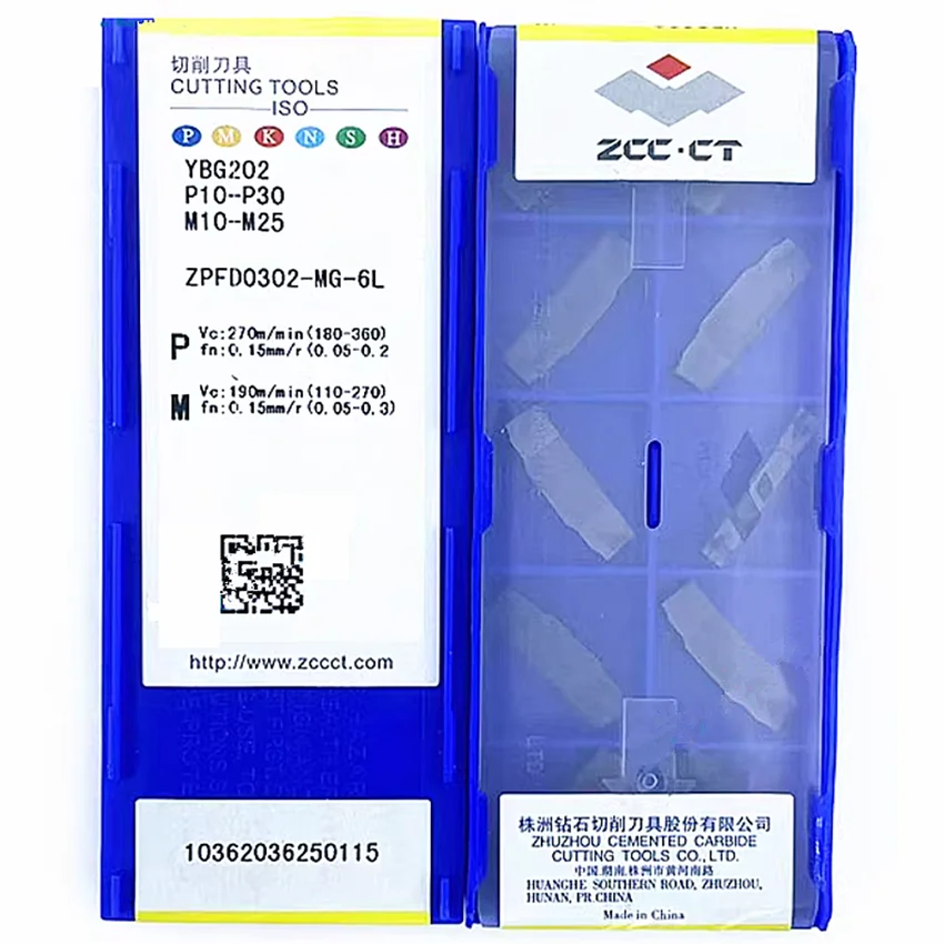 

ZPFD0302-MG-6R YB9320/ZPFD0302-MG-6R YBG302/ZPFD0302-MG-6R YBG202 ZCC.CT CNC blade carbide inserts turning tools Cut slot insert