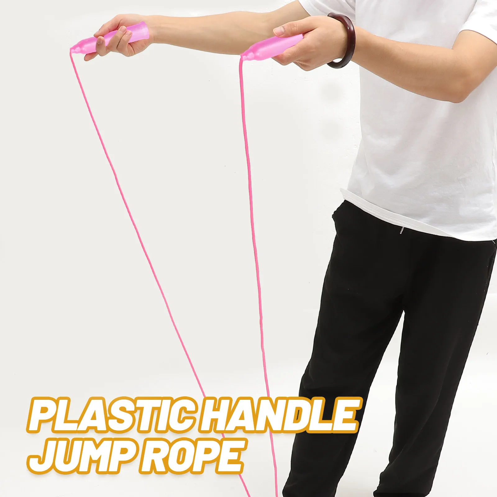 

Children's Skipping Rope Adjustable Jumping Rope Fitness Equipment Kids Toy Plastic Handle Lightweight Fun Cardio