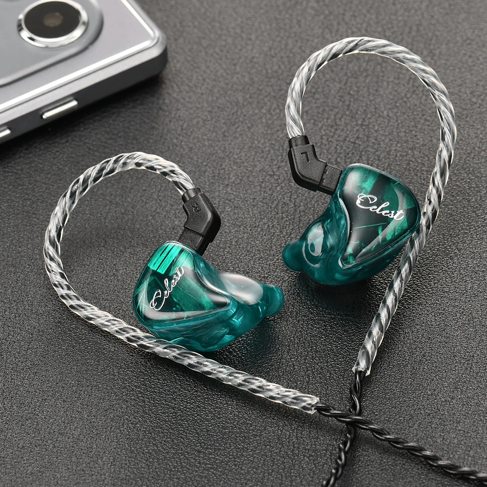 Kinera Celest Wyvern Qing In-Ear Earphones 10mm LCP Dynamic Driver With Detachable Boom Microphone IEMs Cable Audio Headphones