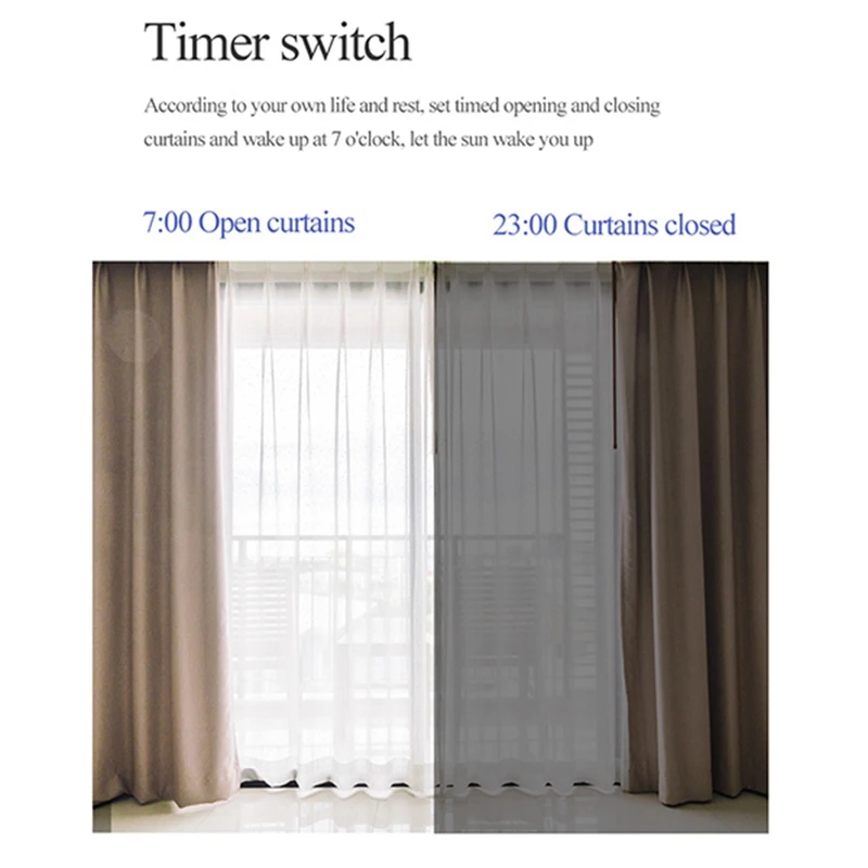 TUYA Smart Bluetooth Curtains Robot Roman Rod Track Automatic Curtain Opener Remote Control Curtain Motor