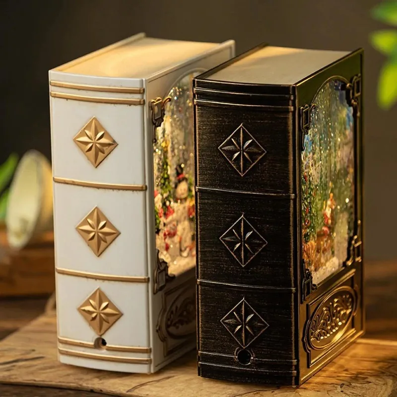 

Music Box Book Night Light, Music Light, Music Snowball Music Box Ball Room House Outdoor Indoor Garden