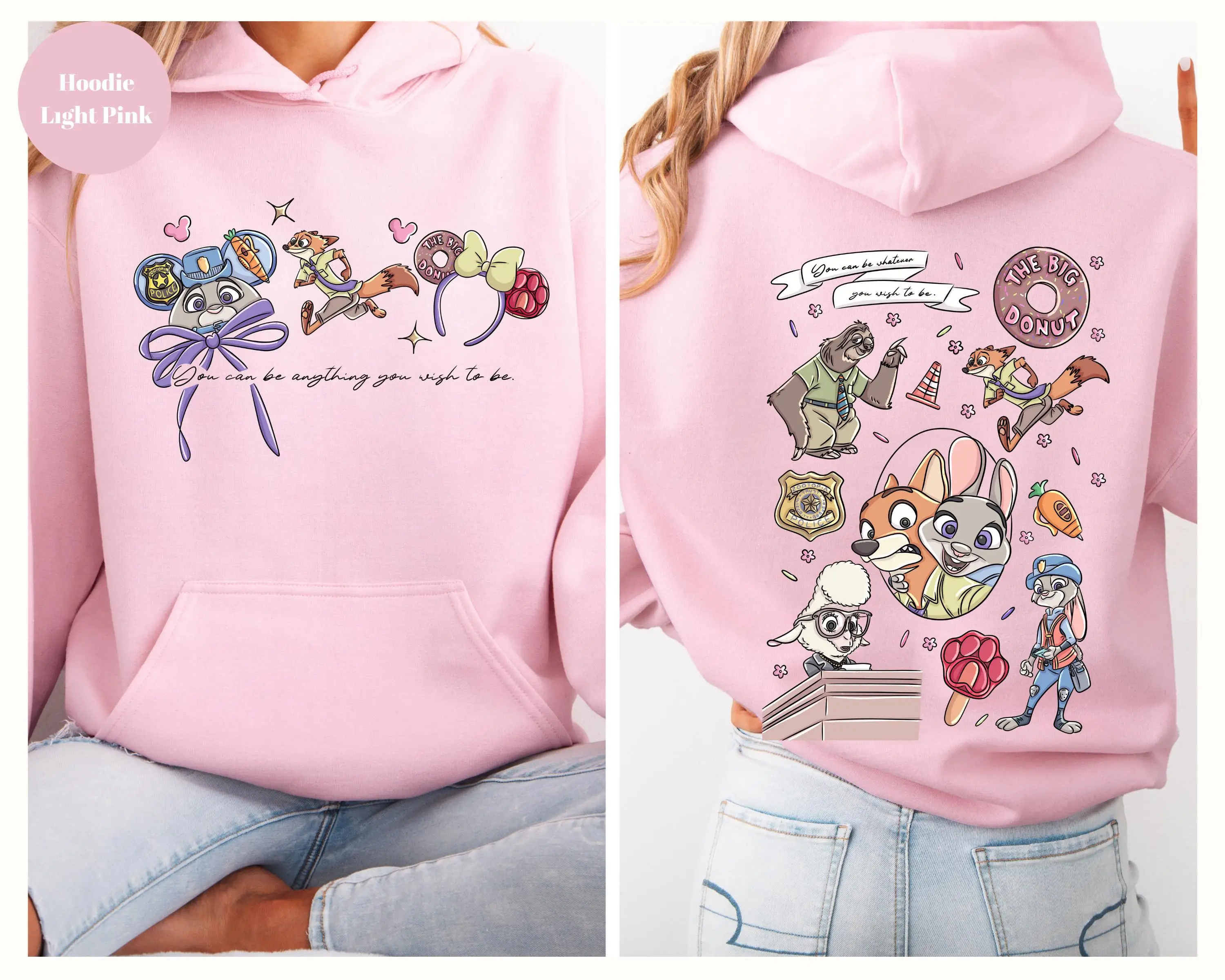 

Рождественский свитшот с принтом Disney Zootopia Movie Nick Judy, высококачественный повседневный спортивный пуловер с длинными рукавами и круглым вырезом, топ