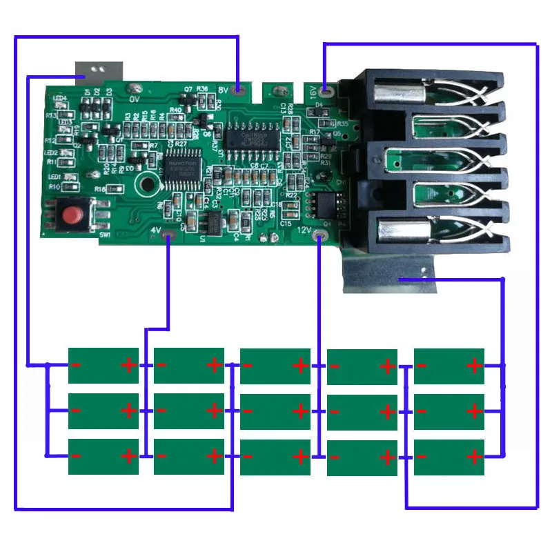 Li-ion Battery Plastic Case PCB Charging Protection Circuit Board Shell Box For Milwaukee 18V 9.0Ah For M18 Housings 15X18650