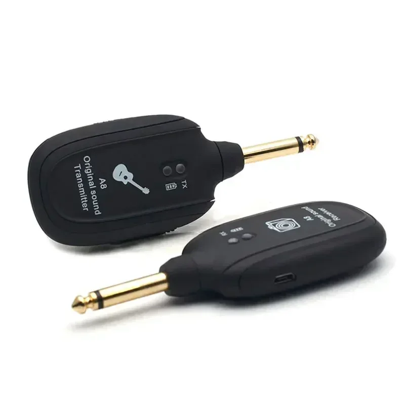 UHF Guitar Wireless System Transmitter Receiver Built in Battery 50M Original Sound Transmission Range For Guitar Bass