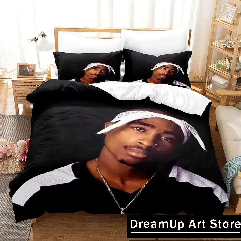 3D Print Tupac Amaru Shakur 2 PAC Bedding Set Single Twin Full Queen King Size Bed Set Aldult Kid Bedroom Duvetcover Sets