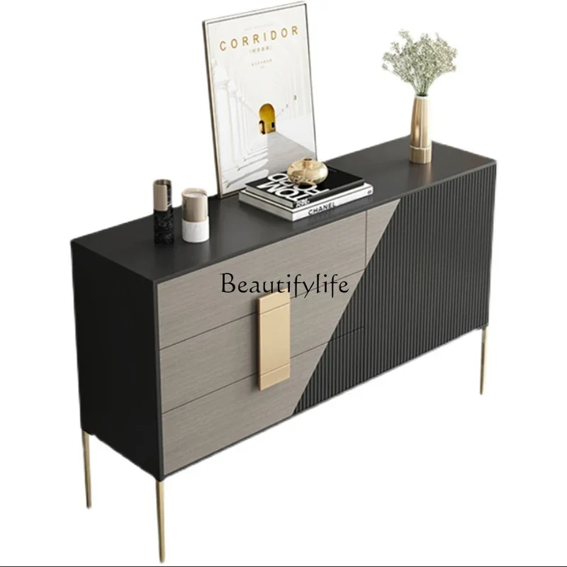 

FG44Italian-Style Light Luxury Sideboard Cabinet Hallway Partition Decorative Locker