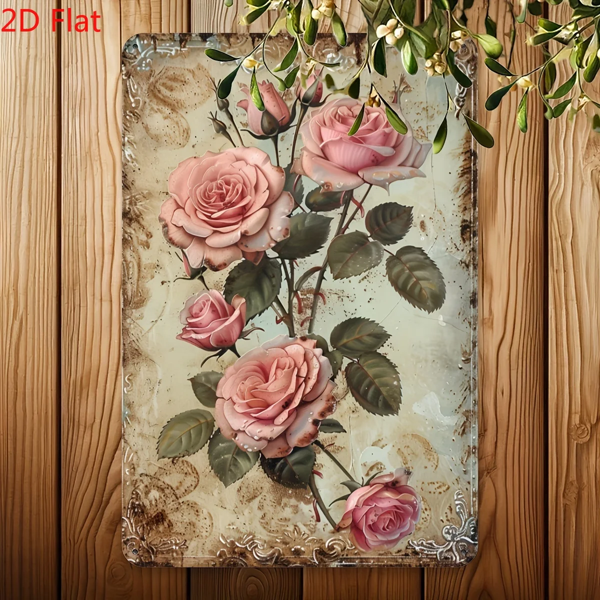 [2D flach] Vintage-Metallschild in Roségold, Heimdekoration, lustige Wanddekoration, geeignet für Zuhause und Esszimmer, einfach aufzuhängen