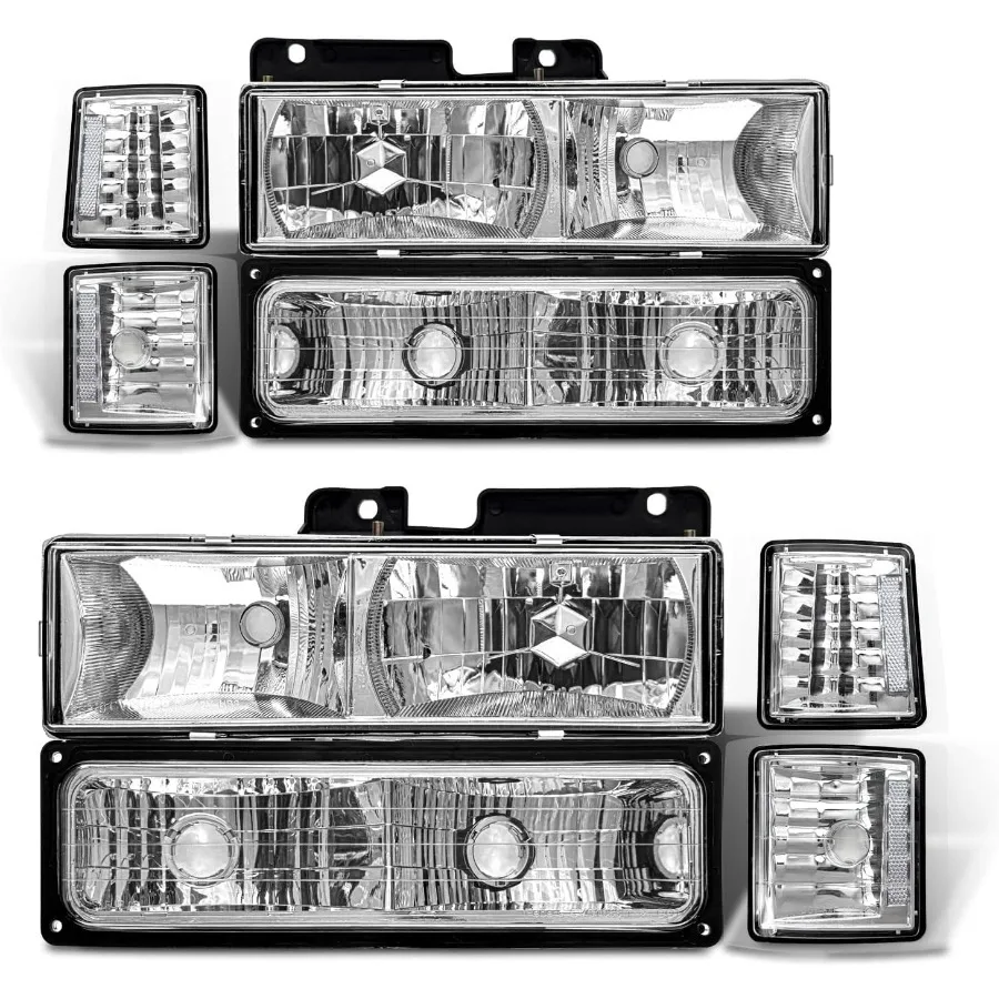 

Headlight Assembly for 94 95 96 97 98 Obs Chevy Silverado/C10 Pickup/C/K 1500 2500 3500 Truck, 94-99 Suburban 1995-1999 Tahoe Ch