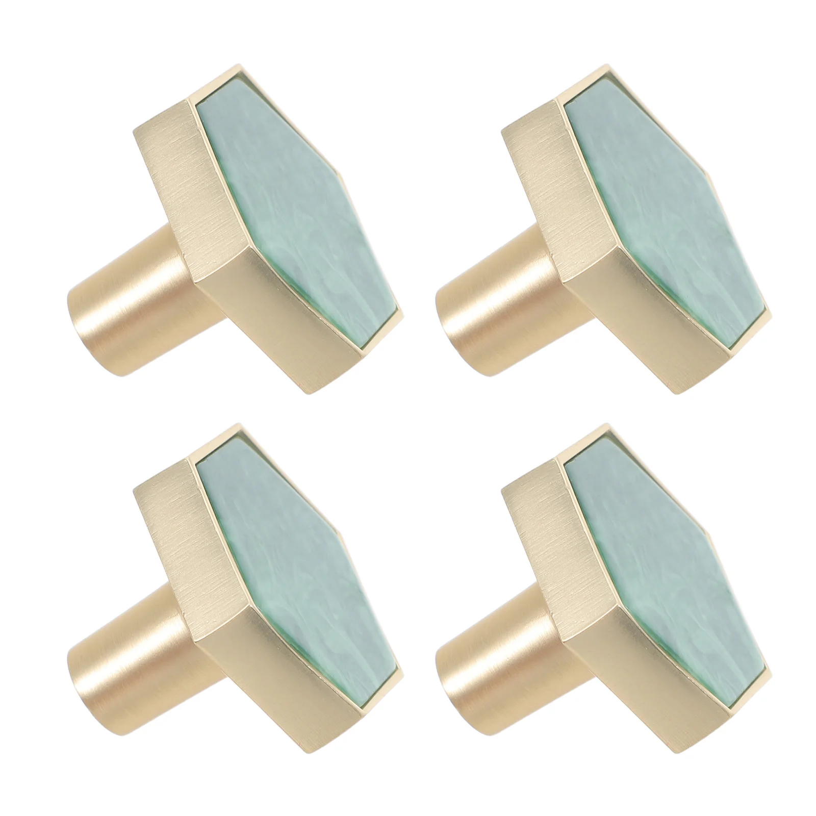 4 قطعة مقابض الأبواب النحاسية مسدس سبيكة ثقب واحد خزانة حديثة تسحب للأدراج خزانة الأجهزة الزخرفية مقابض الأثاث