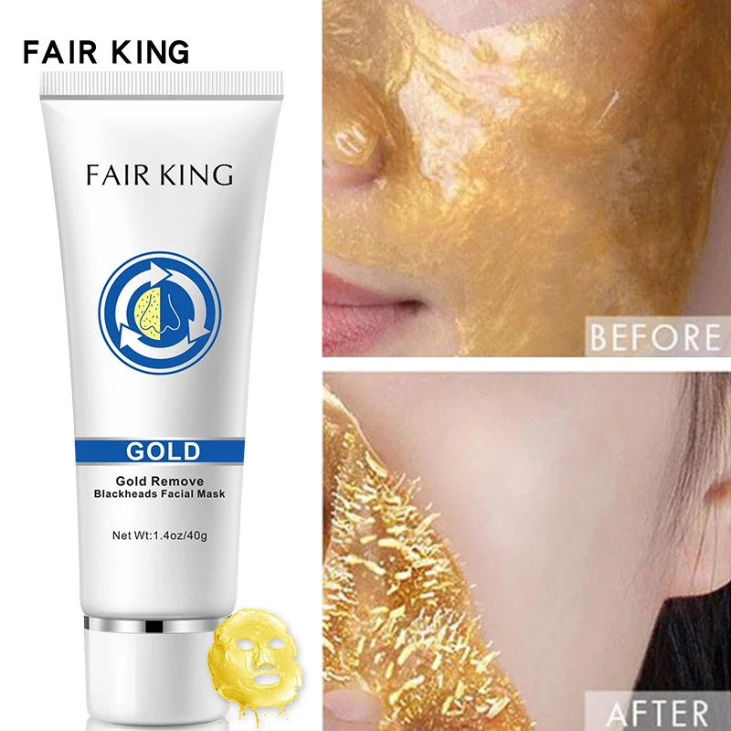 FAIR KING Blackhead Removal Gold Mask Cleansing Pores Dirt Oil Control Facial Treatment Mask Peel-Off Mask 40g Skin Care