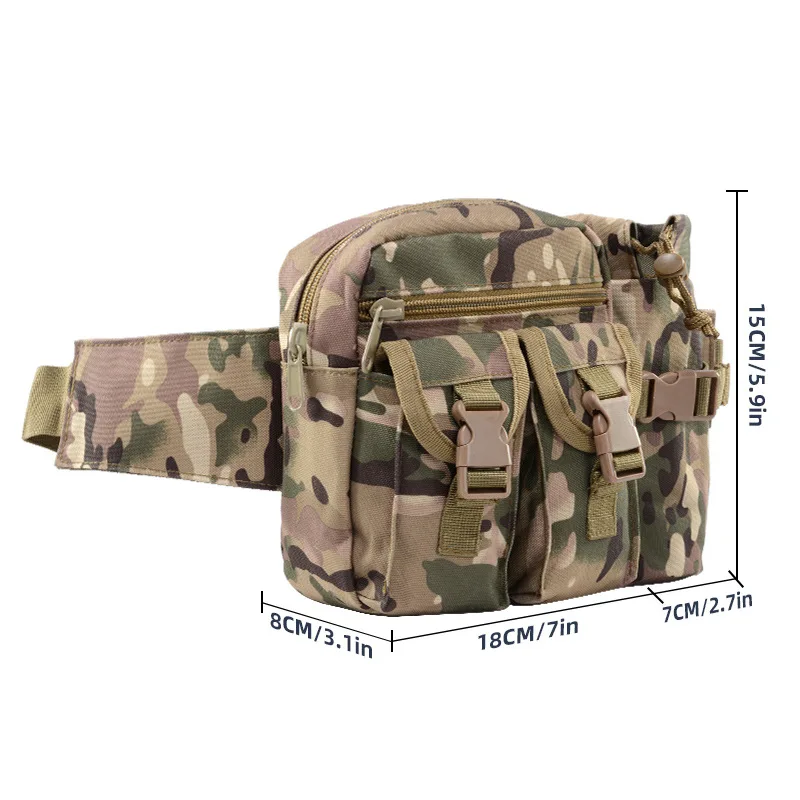 Waist Bag Men Waist Purse Fanny Pack Outdoor Tactical Bag Multi-functional Luya Kettle Bag Sports Camouflage Fishing Bag