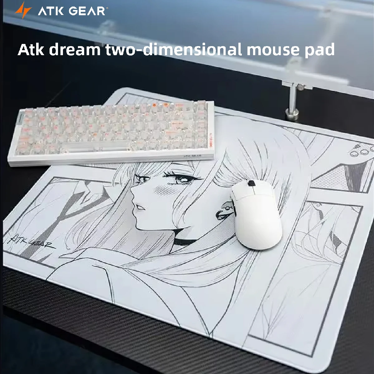 2026 ATK Dream Anime Gaming Mouse Pad Large Size Control Surface Mousepad Non‑Slip Rubber Base E‑Sport Desk Mat For FPS PC Gamer