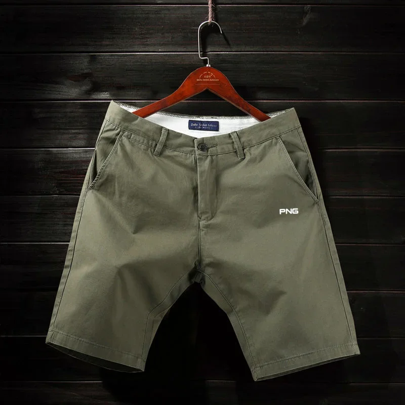 

Summer Casual Golf Shorts Men's Loose Korean Trendy Cotton Mid-length Pants Overwear Sports Golf Five-length Pants Golf Clothing