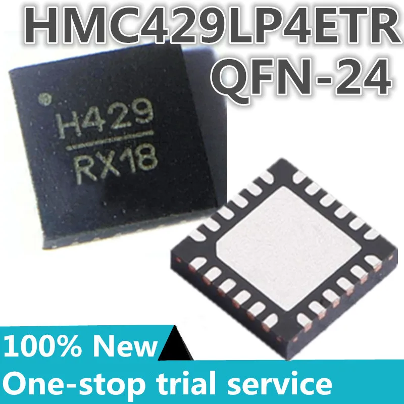 HMC429LP4ETR, HMC429LP4E, 스크린 인쇄, H429 QFN-24 RF IC, 버퍼 증폭기, 일반 4.45GHz ~ 5GHz, 1-10 개 %, 신제품