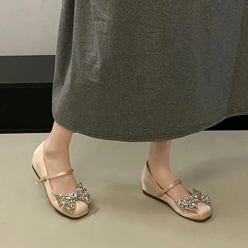 Waterdrop Bow Low-cut Platform High-heeled Women's Shoes, 2026 Summer New Style, Retro Mary Jane Shoes view 3