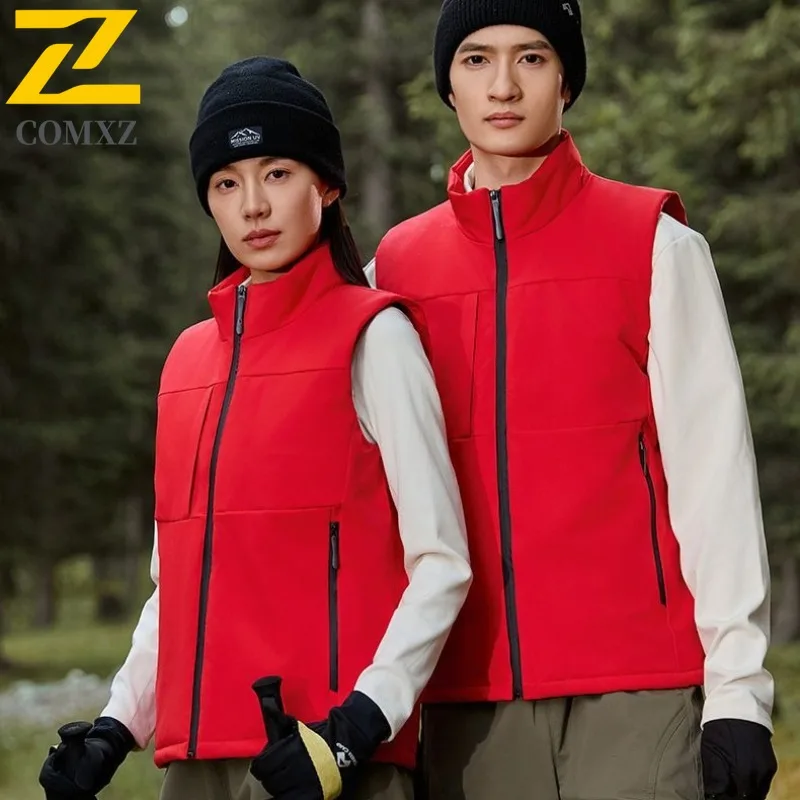 

COMXZ New Mens Winter Vest Outdoor Hiking Windproof Sleeveless Jacket Fashionable Fishing Lightweight Comfortable Casual Coat