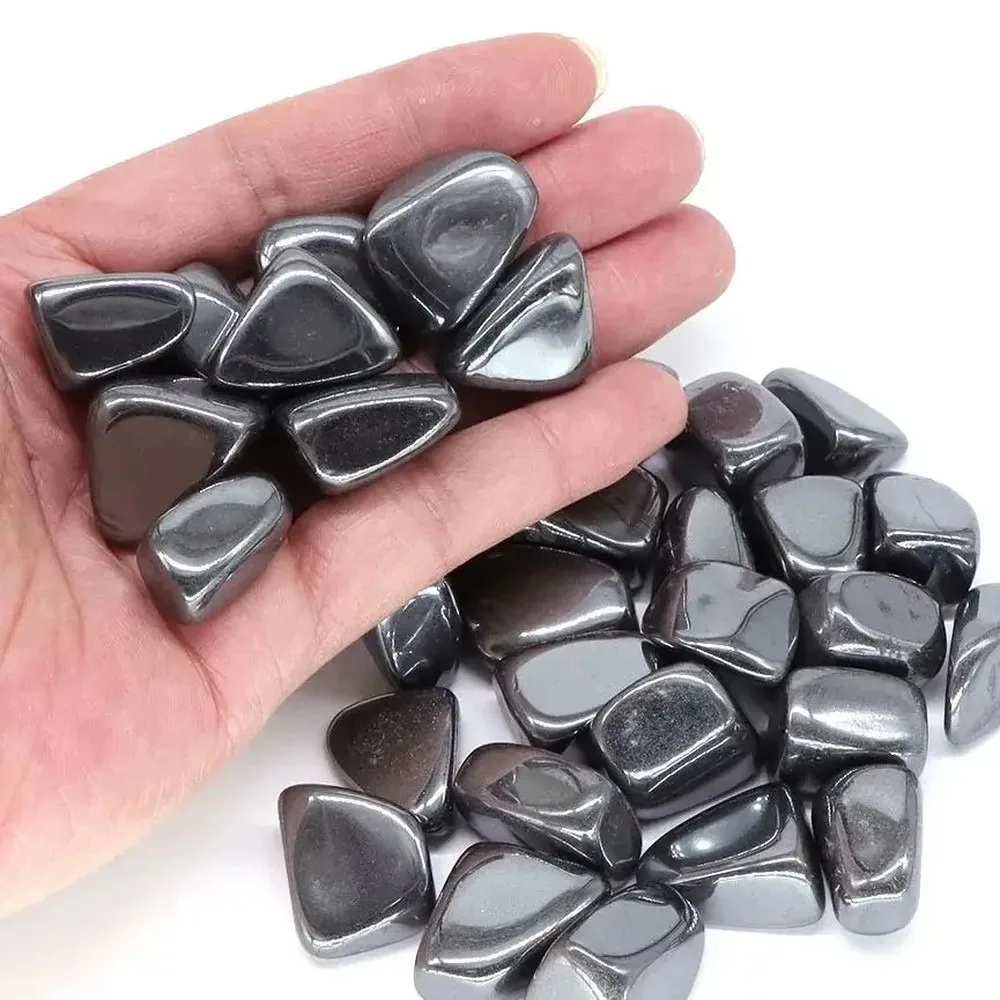 Polished Natural Hematite Stones Irregular Gravel for Reiki Energy Healing, Aquarium Terrarium & Home Decor, Bulk