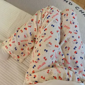 穿三麗鷗 Hello Kitty 褲子、穿女性家居褲、非正式 Ins、finos y dulces、para d 10 最佳銷售 三麗鷗睡衣 - №8