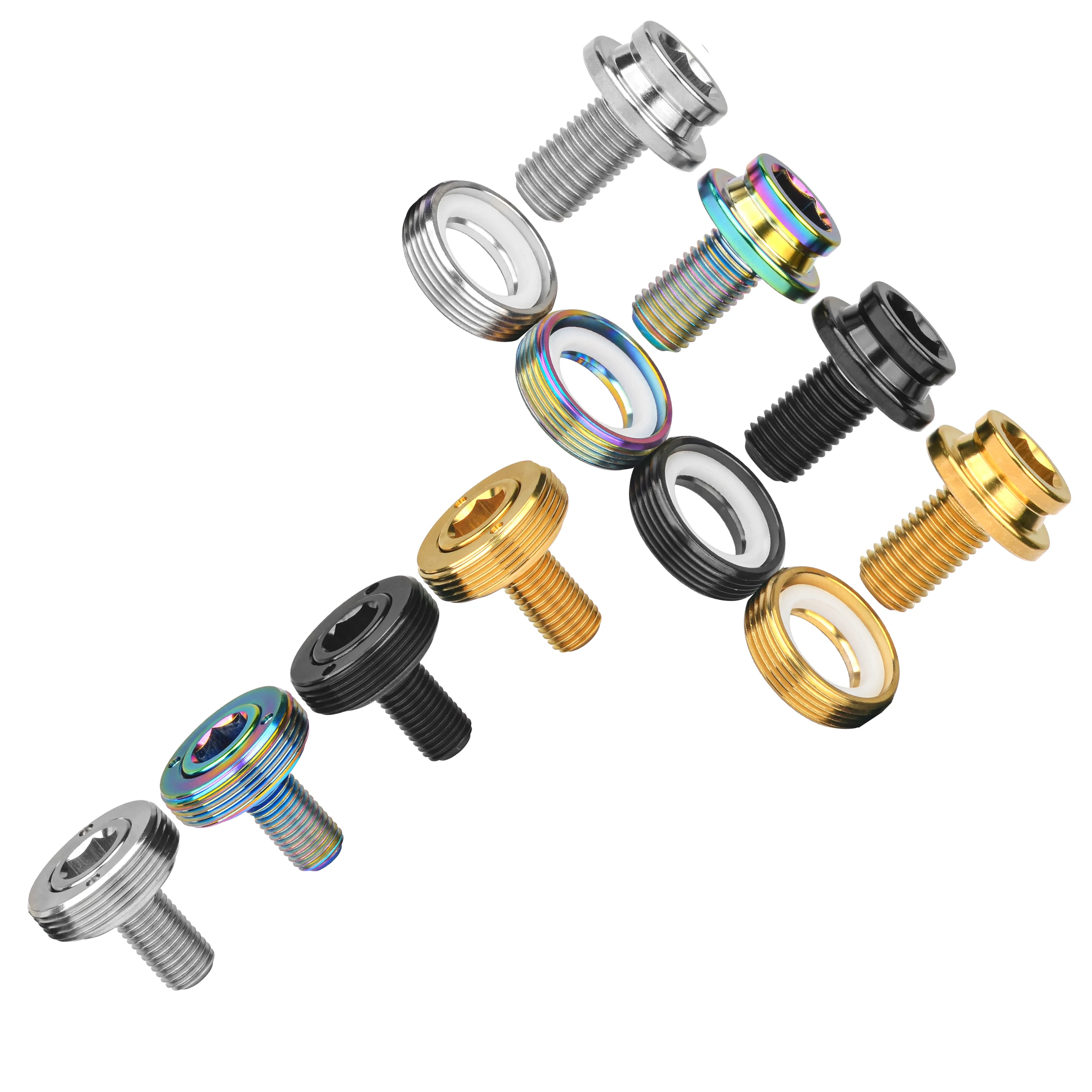 AliExpress Dingtai Titanium Bolt 2PCS  M8 Crank Cap Bottom Bracket Axle Screw Center Shaft Crankset Fixing Bolts for Bike Cover Square