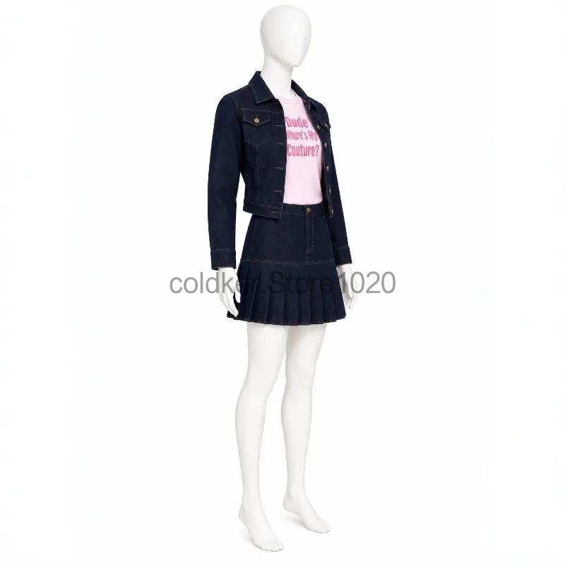 New White Chicks Cosplay Kevin Clothing for Men Women Fashion Denim Jacket Skirt Suit Adult Halloween Carnival Party Outfits view 4