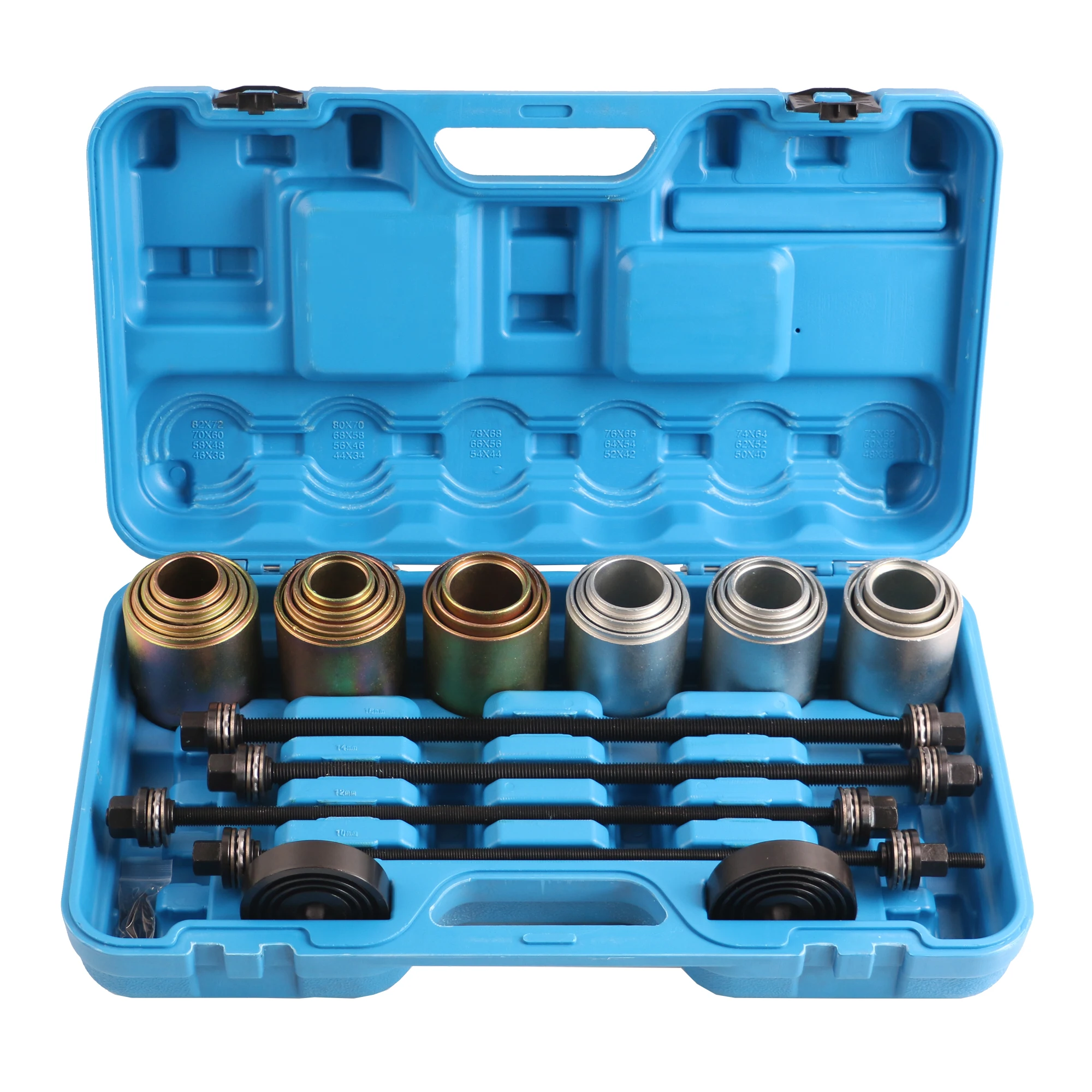 

Best Quality Universal Press Pull Sleeve Kit Auto Repair Tools 27PCS Pull Press Sleeve Kit With 4 Spindles EC1702