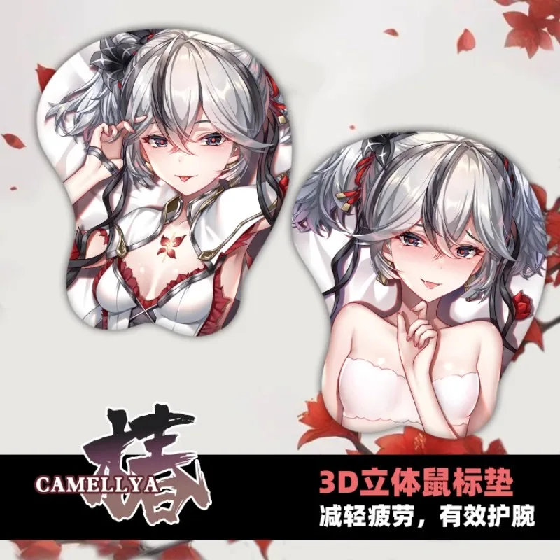 

Camellya 3D Mousepad Wuthering Waves Hand Wrist Rest Sexy Soft Silica Gel Silicone Mouse Pad Mat Oppai Office Gaming Otaku Gift