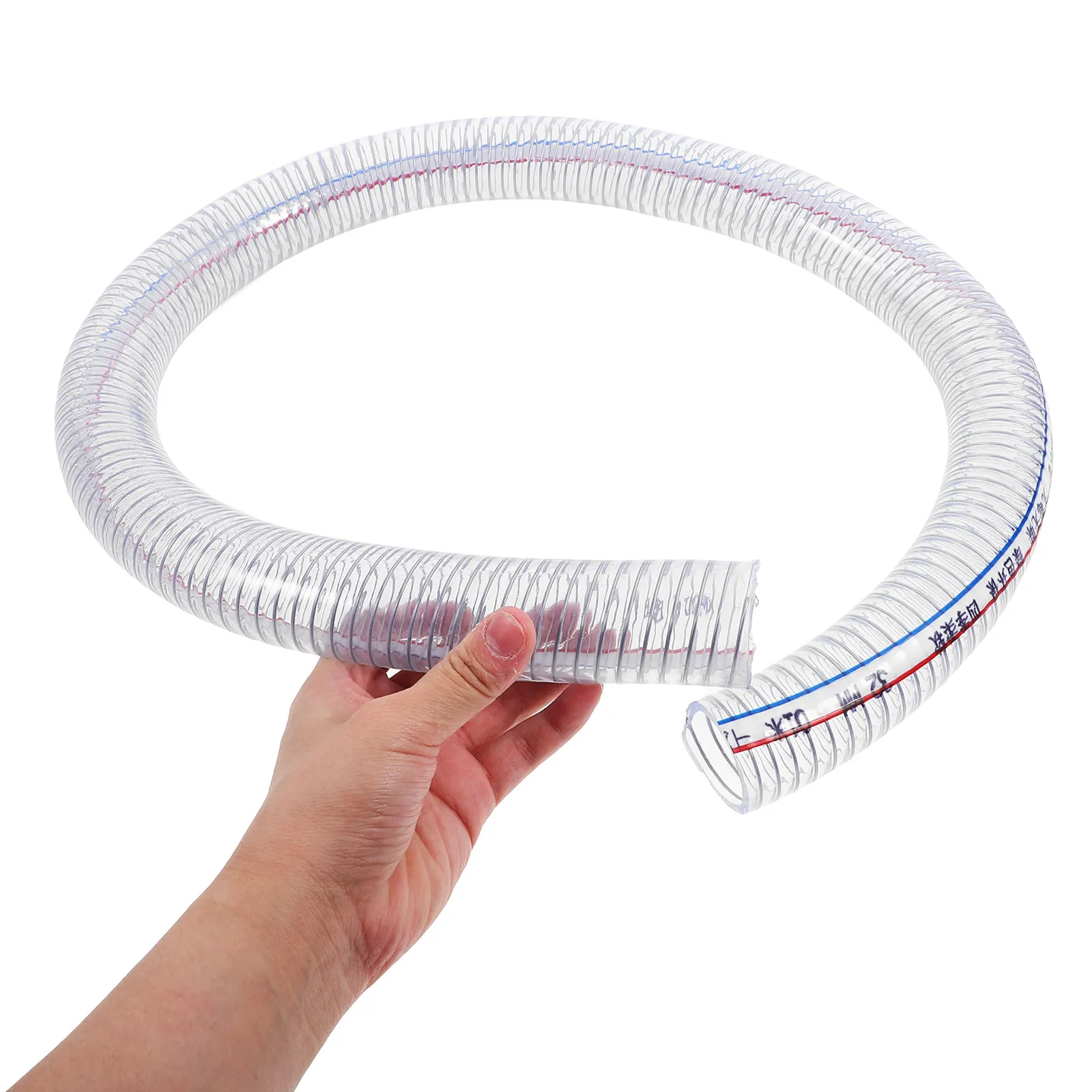 PVC Steel Wire Hose Spiral Reinforced Flexible Heavy Duty Pump Tubing Oil Water Drain Hose Industrial Plastic Tube