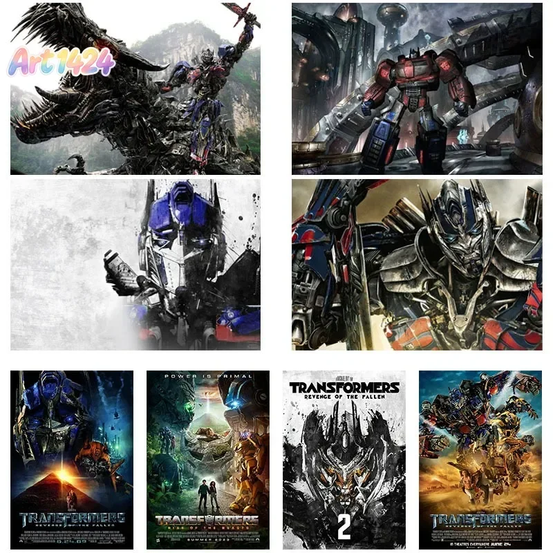 Movie Transformers One Canvas Decorative Painting Poster Science Fiction Decepticons Optimus Prime Pattern Printing Living Room