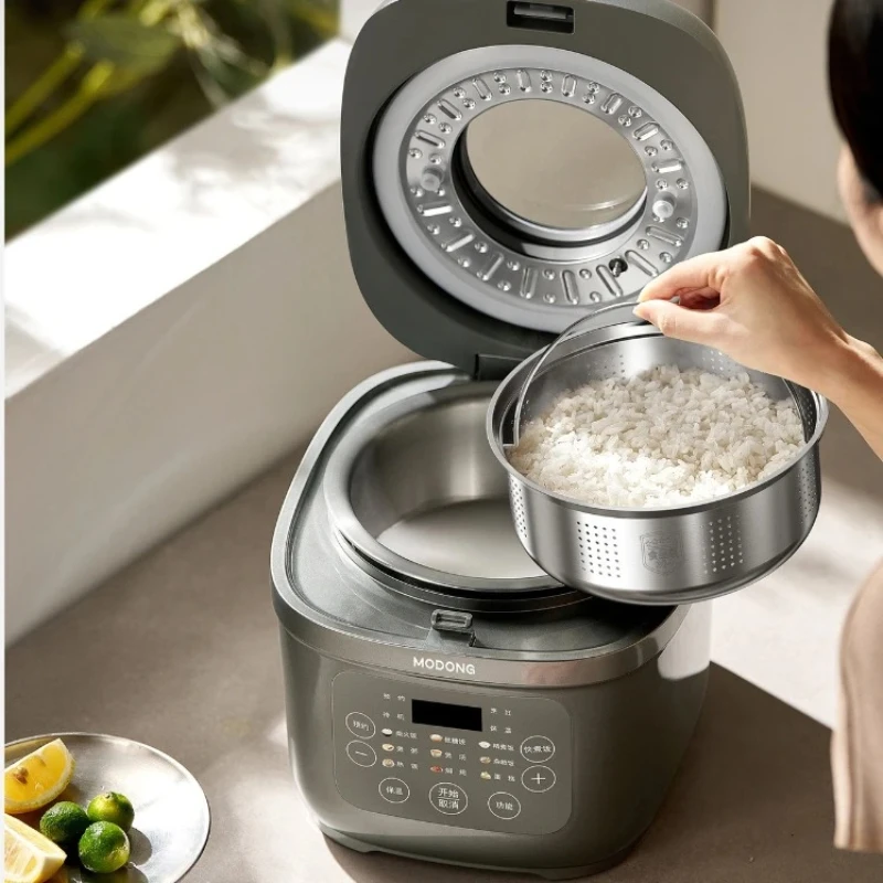 Titanium Rice Cooker Coating Free Spherical Pot Rice Water Separator Smart Visible Window for Home Kitchen Healthy Cooking 전기밥솥