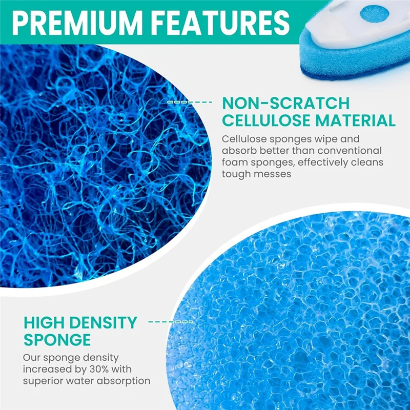 -A14E 18 Stuks Vervanging Spons Heads Duty Dish Wand Spons Voor Keuken Potten, Pannen, Vaatwasser Gereedschap Voor Anti-aanbak Potten En Pannen, Gl