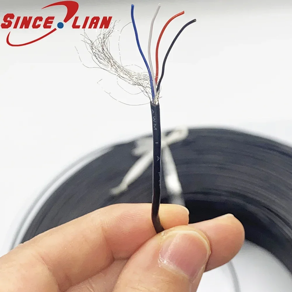 2mm Ultra-fine Control Cable 2core 4 Core Shielded Wire Soft Pvc Audio Video Signal Wire 32awg Thin Shield Cable For Amplifier