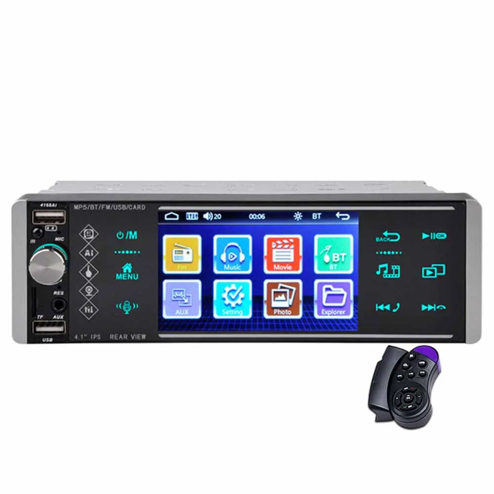 4.1 Inch 1 Din Carplay Radio Car Bluetooth Autoradio MP5 Player FM Audio Stereo Touch Screen Mirror link