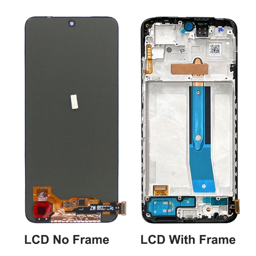 100% Original AMOLED For Xiaomi Redmi Note 11S LCD Display Screen Touch Digitizer For Redmi Note 11 2201117TG Display With Frame