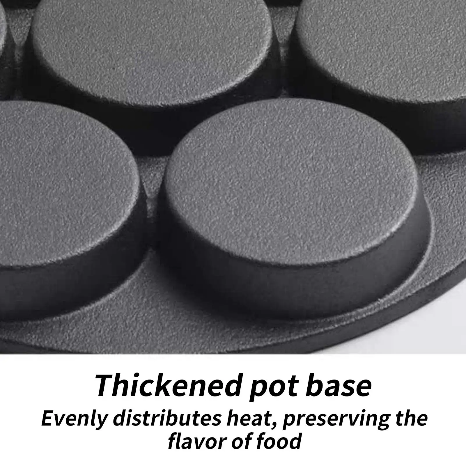 

Чугунная плоская сковорода, плоская сковорода для яиц, инструмент с антипригарным покрытием и 7 отверстиями для приготовления стейка, крепа, пиццы, завтрака, жарки