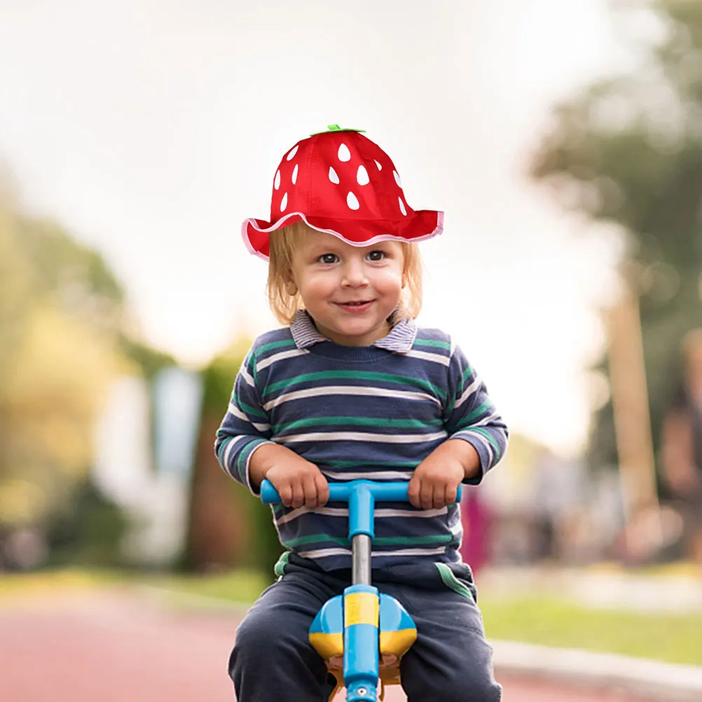 

2Pcs Baby Strawberry Sun Hat Lightweight Breathable Bucket Hat Toddler Girls Sunhat Summer Spring Beach Cap Sunhat for Baby