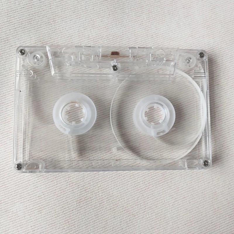 1Pc Color Transparent Tape Case Plastic Audio Magnetic Audio Recording Cassette Tape Shell Empty Reel To Reel Cassette(no Tape)