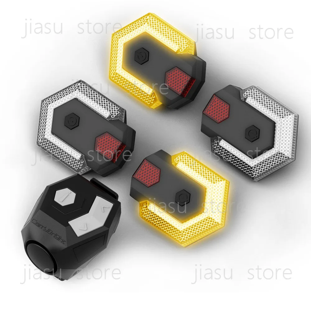Bicycle E-Bike 4-Lamp Split Turn Signal Light with Horn, Wireless Remote Control Lithium Rechargeable No Wiring Needed