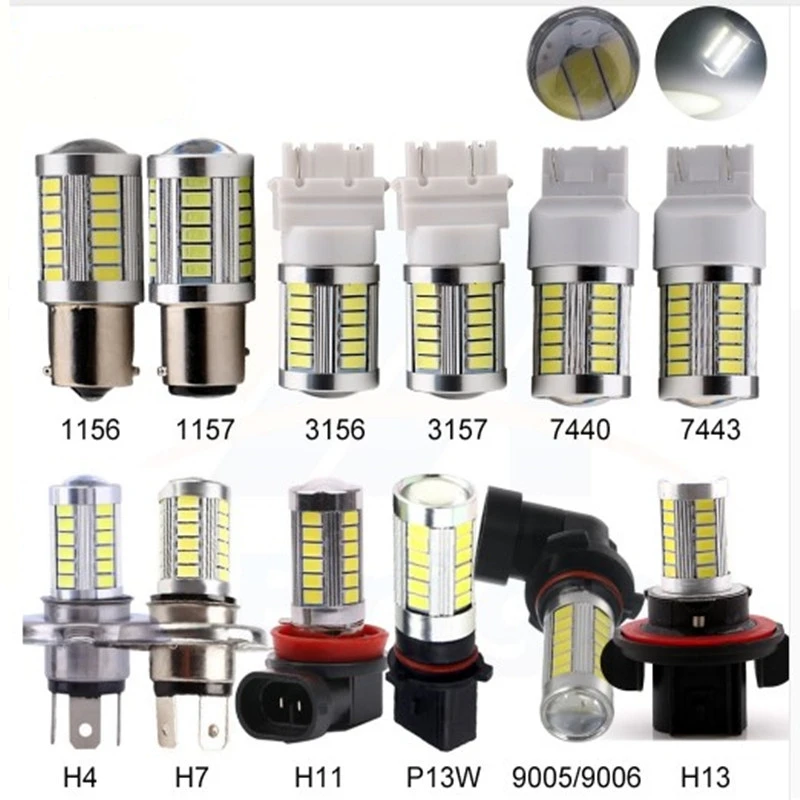 1157 1156 BAU15S 5630 5730 33 lights, car LED brake, reversing, turn signal 12V