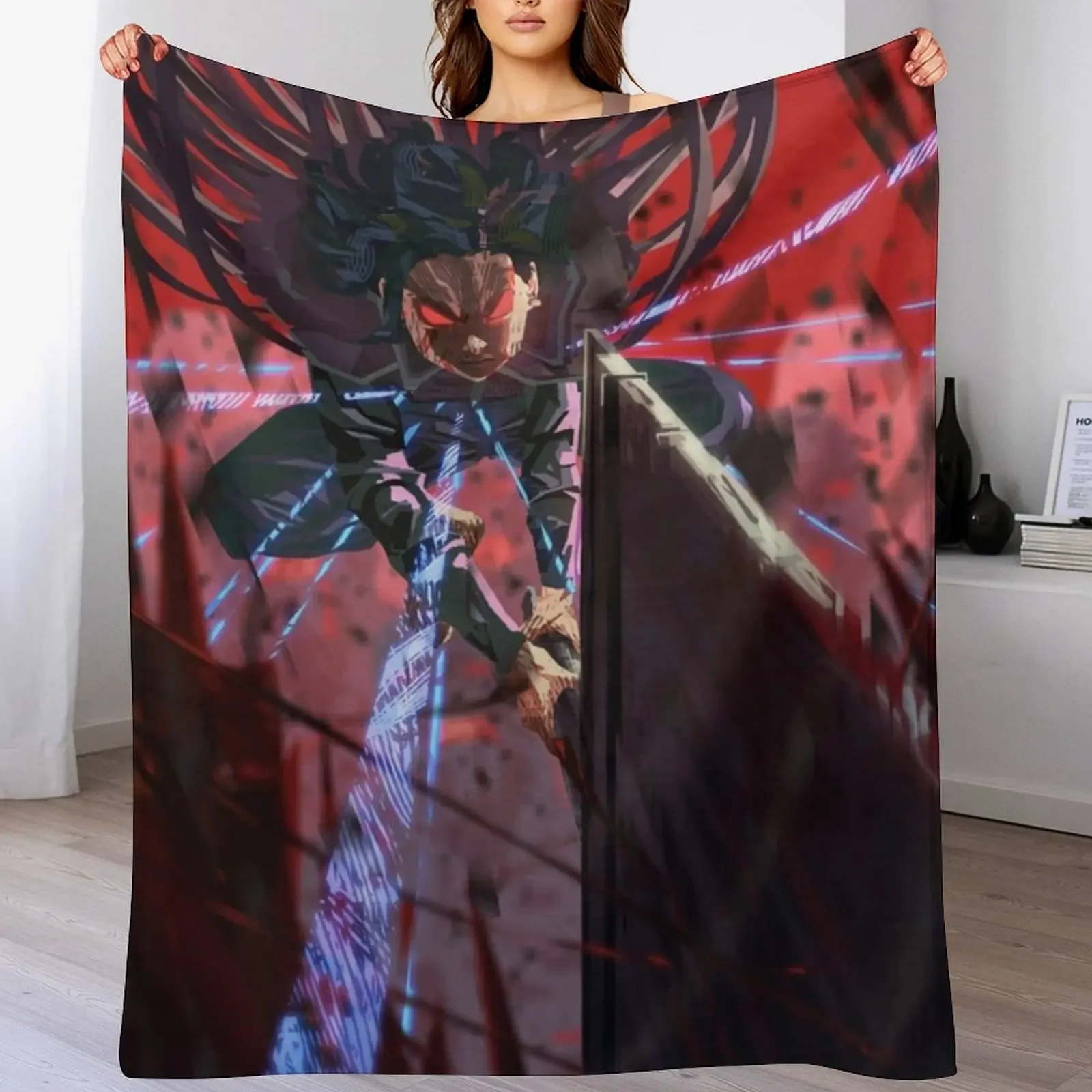 

Mistborn: Hero of Ages - Vin Venture slicing someone in half Throw Blanket Soft Solid Color Blanket for Couch Bed