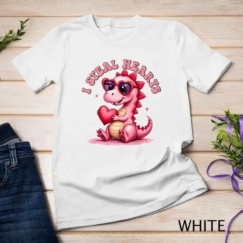 Love at First Sight A Dinosaur s Valentine Funny T Shirt Unisex T shirt