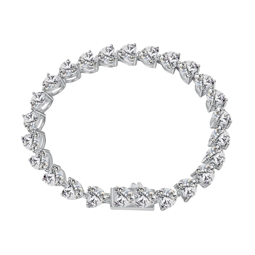 

New Tennis Chain Love White Diamond Zircon Row Diamond Fashion Simple Women's Jewelry