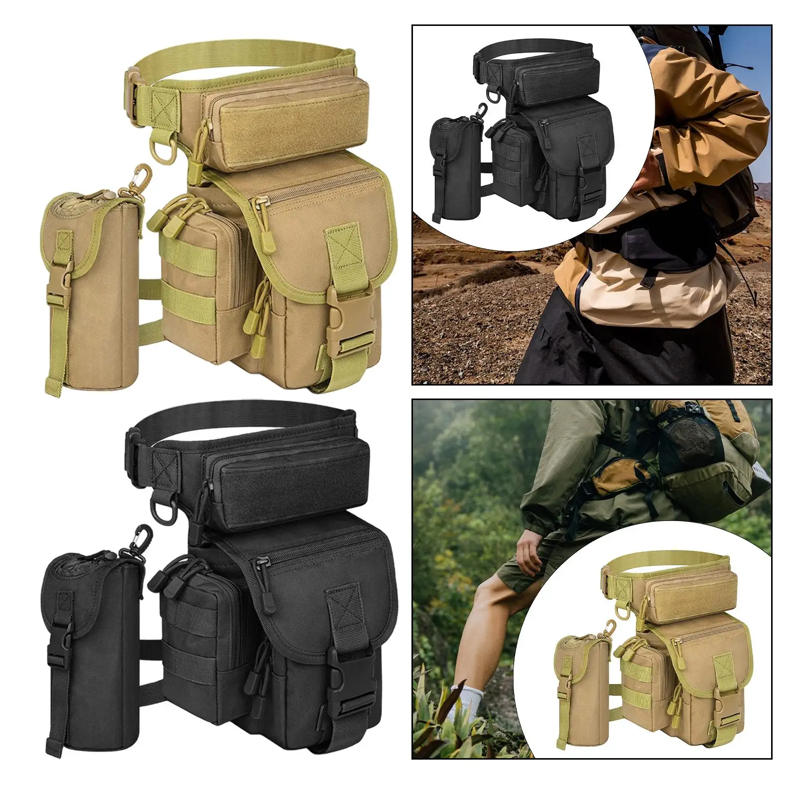 

Men's Drop Legs Bag Hiking Camp Bag Water Resistance Thigh Bag Drop Legs Fishing