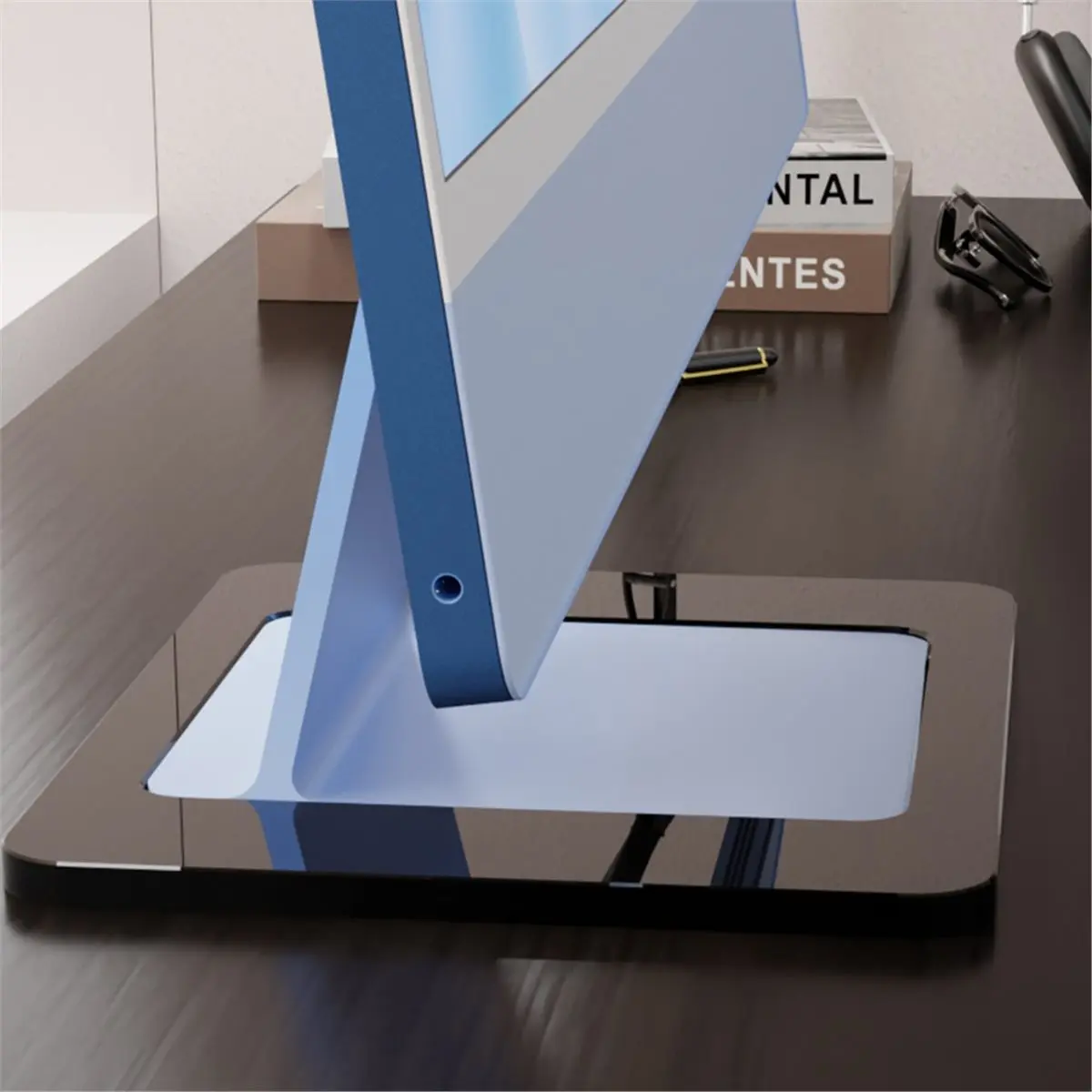 B21B Computer Monitor Stand Base Acrylic Holder for 24-Inch, Compatible with for M1-M3 Version for Stably on the Desktop