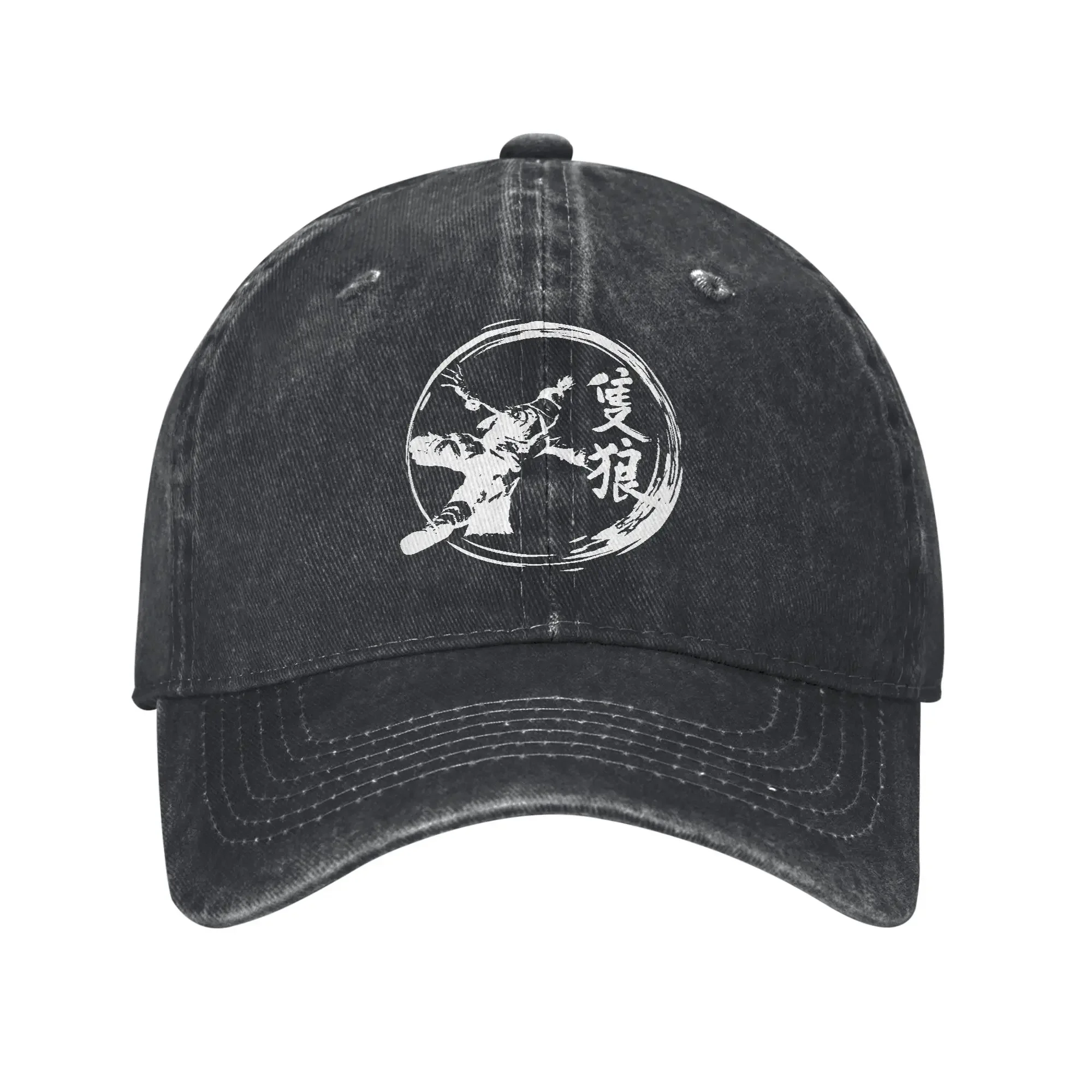 Men Women Sekiro: Shadows Die Twice Print Hats Classic Distressed Denim Baseball Cap Adjustable