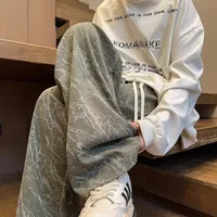 Retro American Dyed Corduroy Men's Loose Straight Leg Pants Autumn Spring Fashion Brand Draping Long Trousers Casual Pants