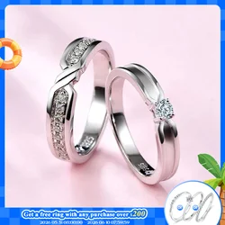 ATTA GEMS Solid 925 Sterling Silver Wedding Bands Ring for Women Men Jewelry VVS1 Moissanite Engagement Ring Couple Anniversary