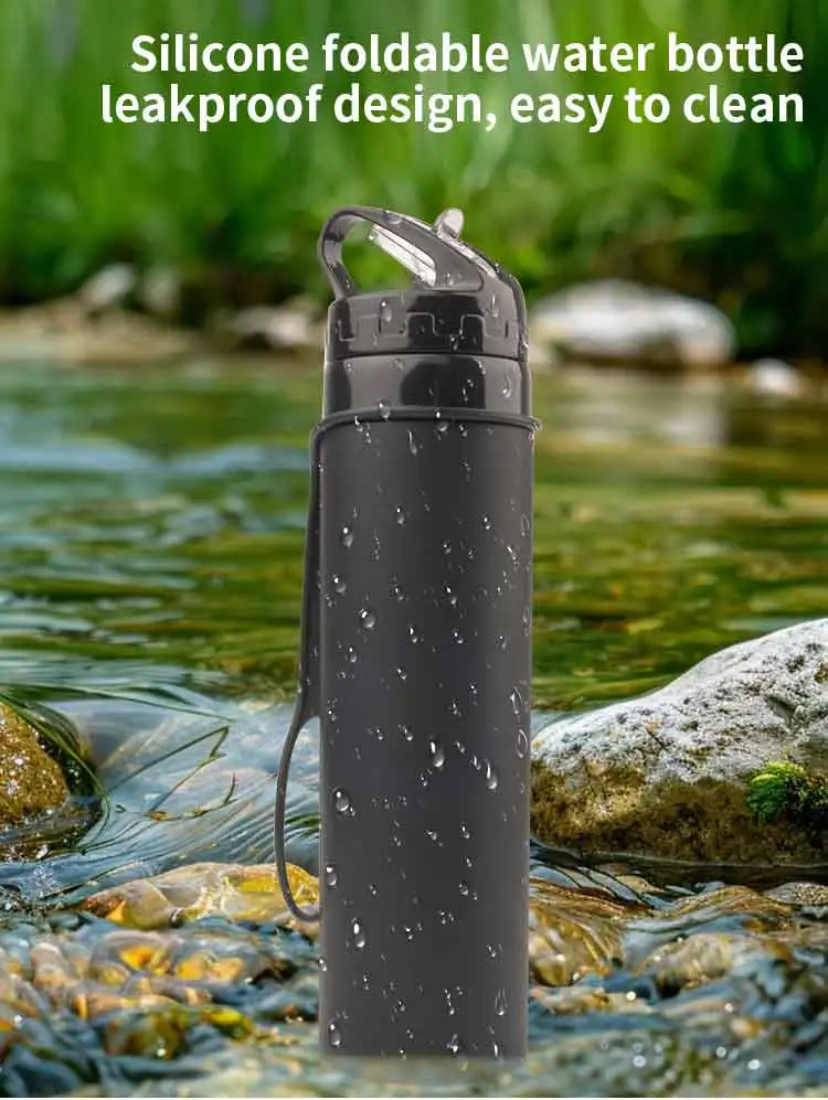 

600 мл силиконовый складной складной спортивный для путешествий и кемпинга для школы