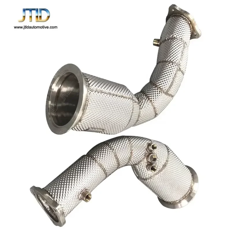 JTLD 1.5mm Thick Stainless Steel High Performance Catless Downpipe for Audi RS4 2.9T 2019-2022 Coupe Exhaust System