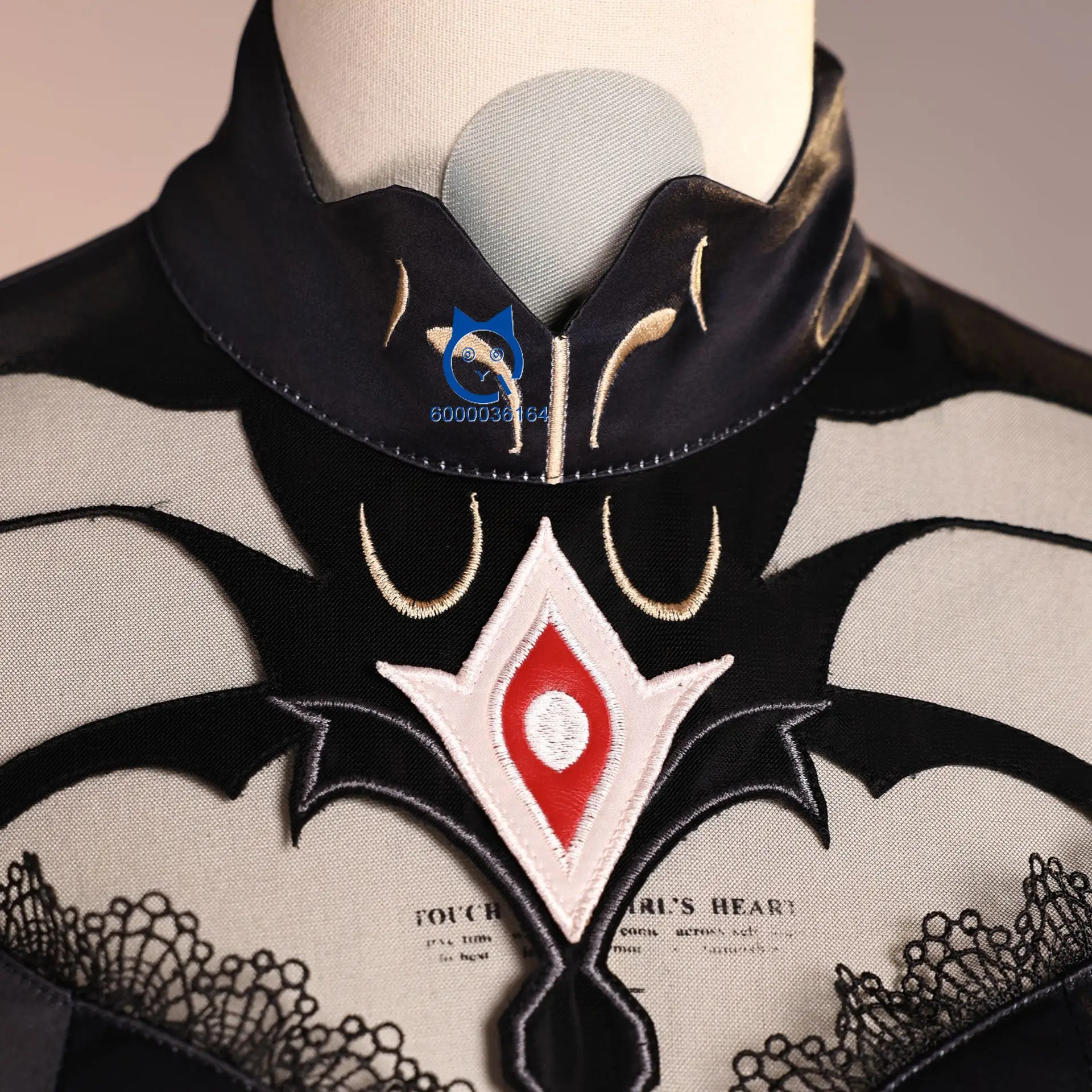 أزياء شعبية جينشين إمباكت التأثيرية أزياء أنيمي رونوفا للعب الأدوار مجموعة كاملة فستان أسود وأحمر للنساء حفلة كوميك كون #2